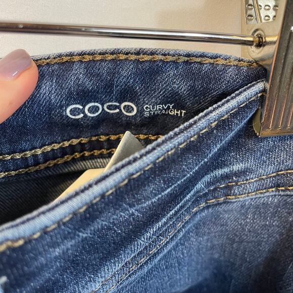 DL1961 Premium Coco Curvy Straight Pacific Mid Rise Denim Jeans 27 - Picture 5 of 8